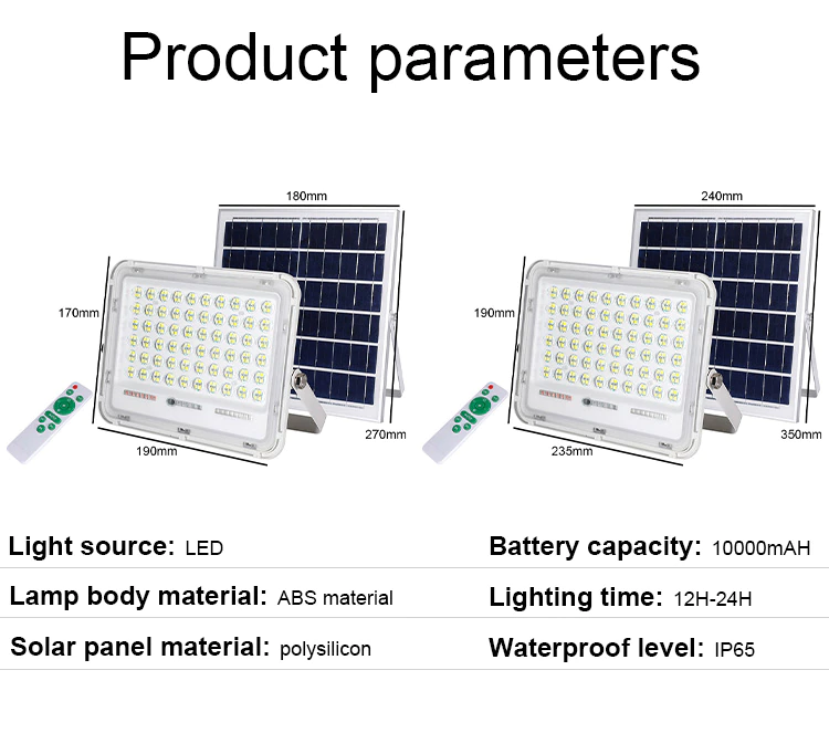 Projecteurs solaires menés