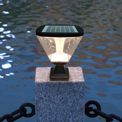 Le jardin extérieur de clôture étanche a mené le fournisseur européen de lampe de porte de pilier de colonne solaire de poteau
