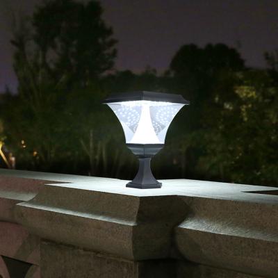 Chine extérieur étanche colonne solaire tête lampe carré jardin lampe Villa clôture porte poste lampe Led borne lumineuse
