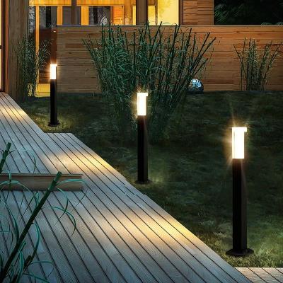 Lampes décoratives extérieures modernes de pelouse de lumière de borne de la voie LED de conception adaptée aux besoins du client